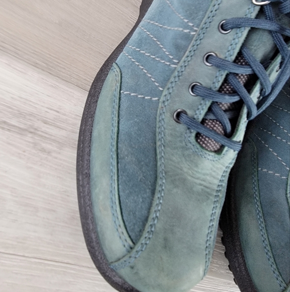 Hotter Goretex Blue Green Suede Leather Lace-Up Shoes Women's 8 - Picture 4 of 16